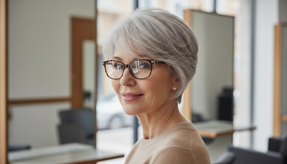 Coiffure femme 60 ans avec lunettes : 7 styles qui allient confort et élégance - article conseils capillaires
